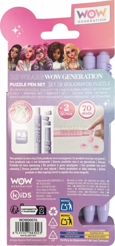 Zestaw 2 długopisów Puzzle 70 liter 