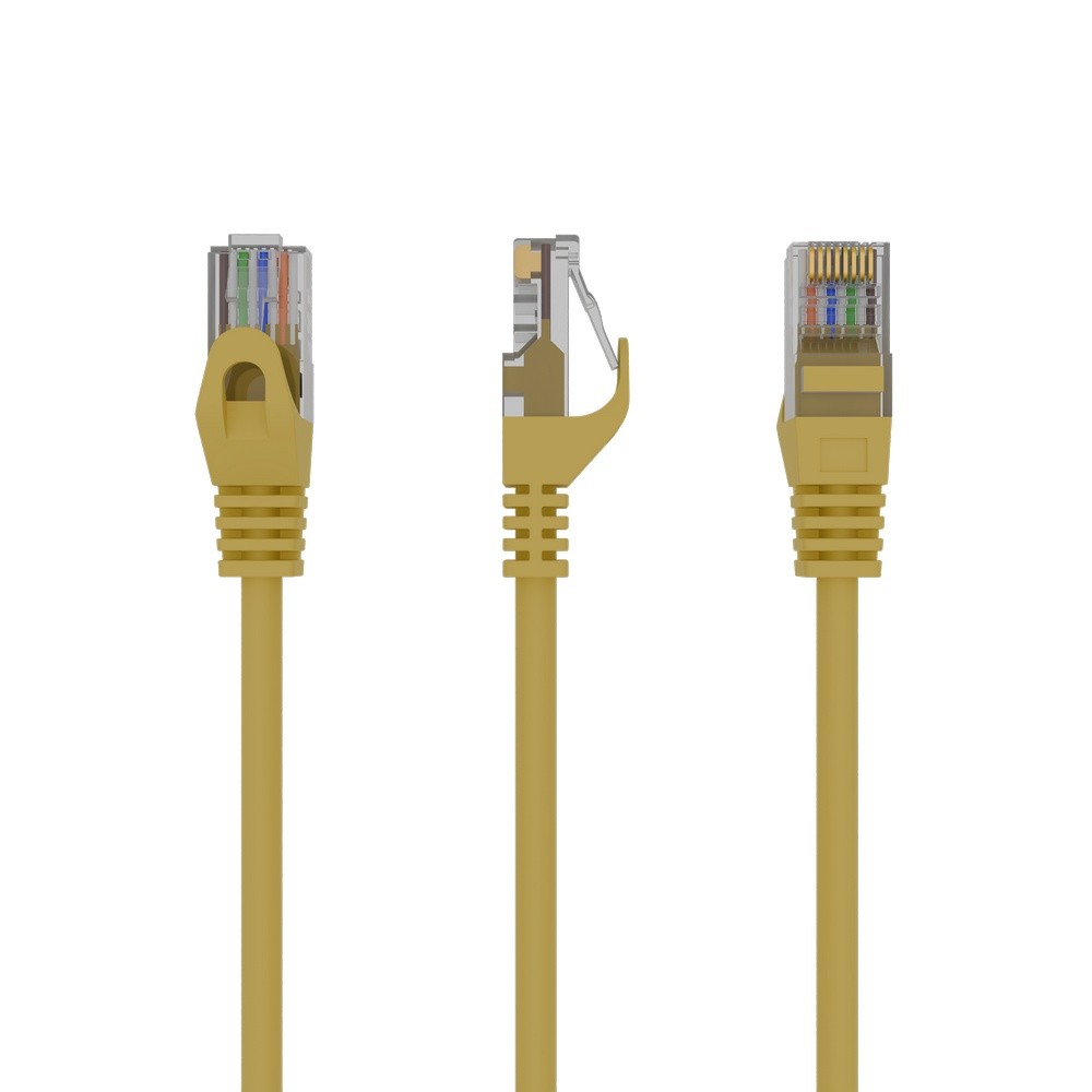 Patchcord kat.6 UTP 1.5m kolor żółty 