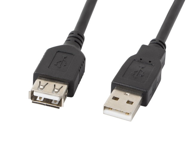 Przedłużacz kabla USB 2.0 AM-AF 70cm czarny 