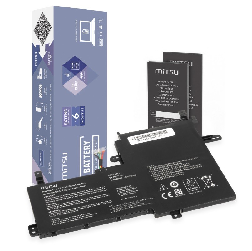 Bateria B31N1842 do Asus Vivobook K513E M513I S513E V531FA X531F 3550 mAh (42 Wh) 11.4V