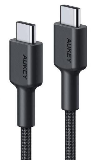 CB-CC1 OEM kabel USB-C - USB-C 1m 60W PD 3A 20V nylonowy oplot czarny