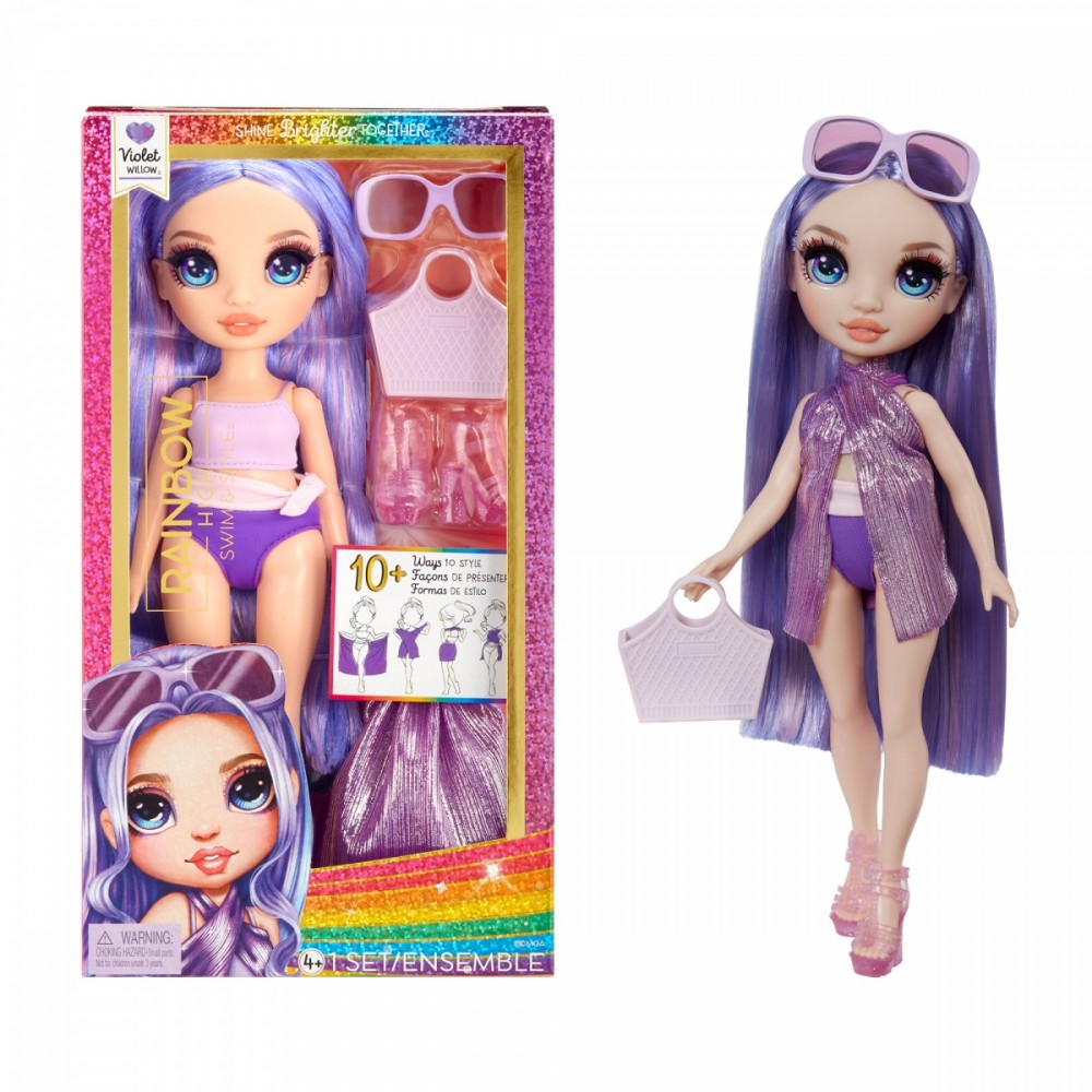 Lalka Rainbow High Swim Style Violet 