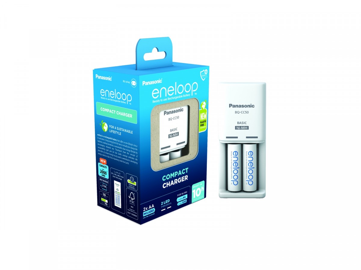 Eneloop ładowarka kompaktowa BQCC50+AA 2 s 