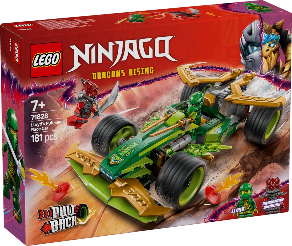 Klocki Ninjago 71828 Samochód wyścigowy Lloyda z napędem typu pull-back 