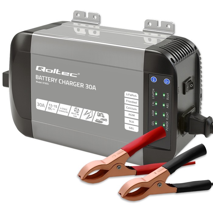 Inteligentna ładowarka do akumularów LiFePO4 AGM GEL SLA | 30A | 12V 