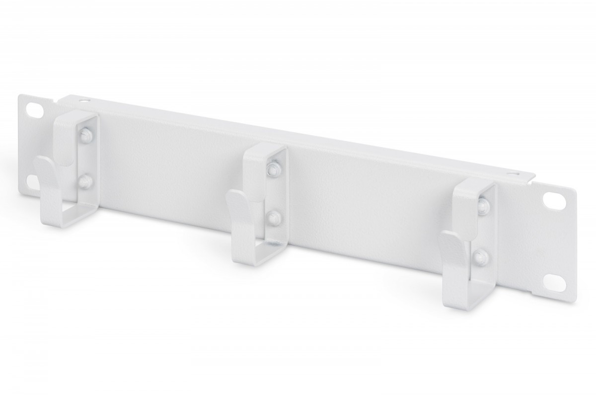 Organizer kablowy poziomy typu RING 10 cali (254mm) 1U 44x254x60mm, (RAL 7035) Szary 
