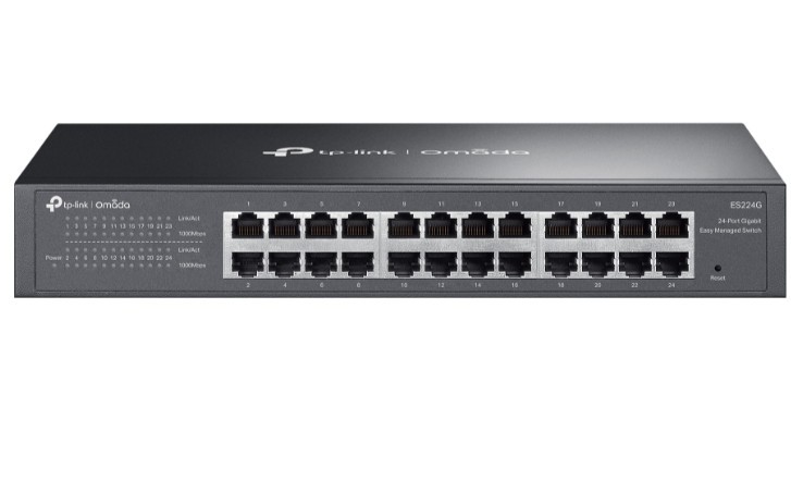 Przełącznik Omada ES224G 24-Port GB Easy Managed Switch                      PORT: 24× Gigabit RJ45 Ports