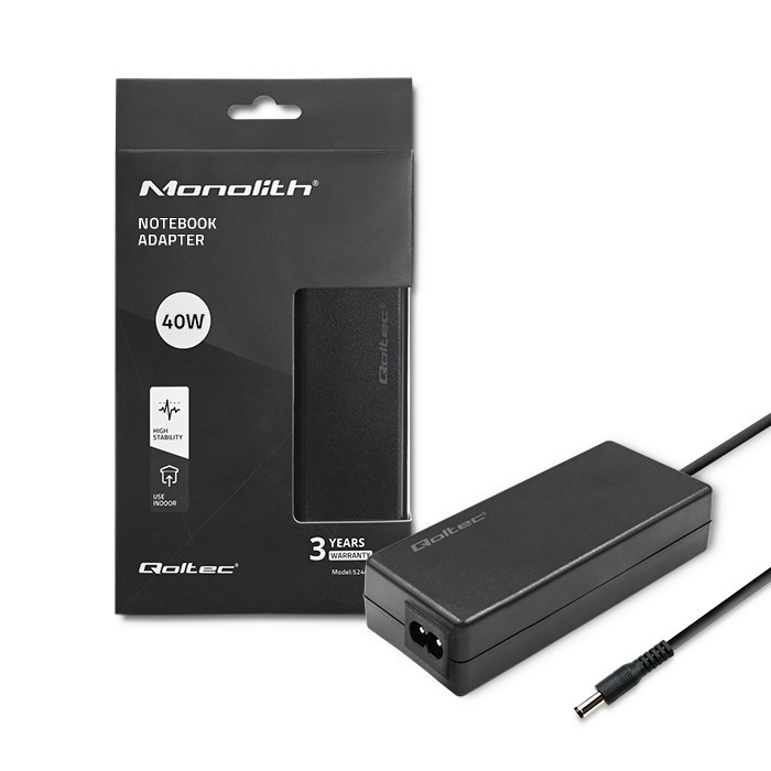 Zasilacz 40W | 12V | 3.33A | 5.5*2.1 | + kabel zasilający 