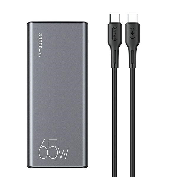 Powerbank 30000mAh 65W PB59 2xUSB+USB-C Fast Charge + kabel USB-CUSB-C 
