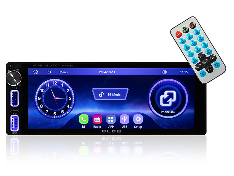 Radio samochodowe AVH-686A 1DIN 7 cali RDS MP3/USB/micro SD/BLUETOOTH