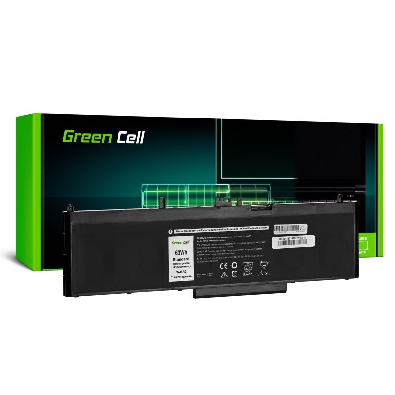 Bateria WJ5R2 4F5YV 11,4V 5500mAh do Dell Latitude E5570 