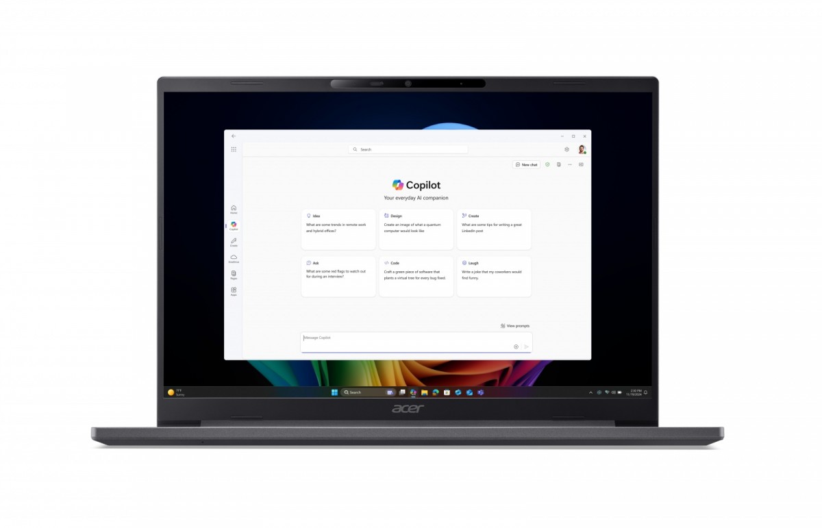 Notebook TravelMate X4 14 AI TMX414-51-TCO Ultra5 226V 16GB/512GB/14 cali /W11PRO,  3 Years On Site , Copilot+PC
