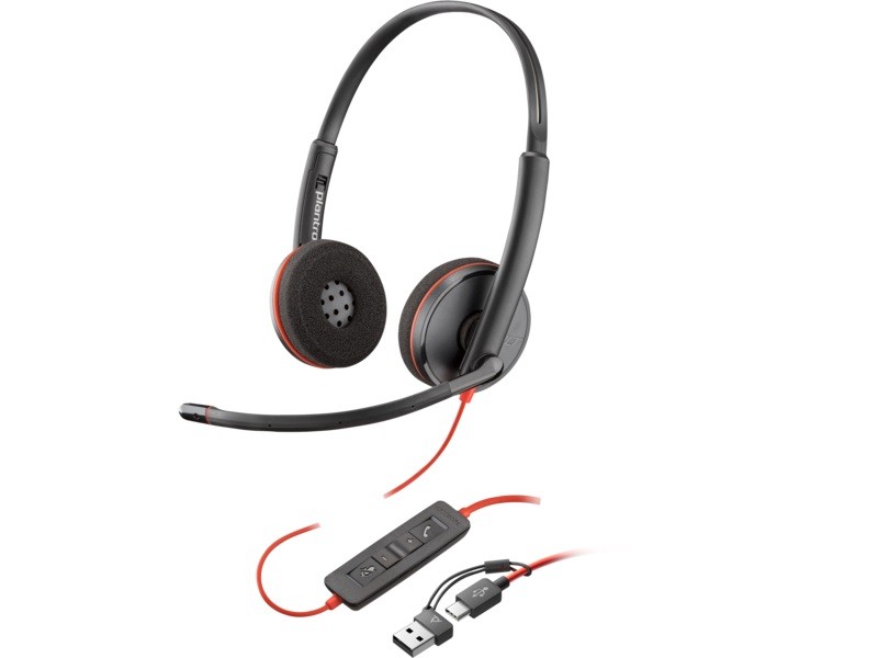 Słuchawki Blackwire 3220 USB-A/C  8X2J9A6 Czarne (Bulk)
