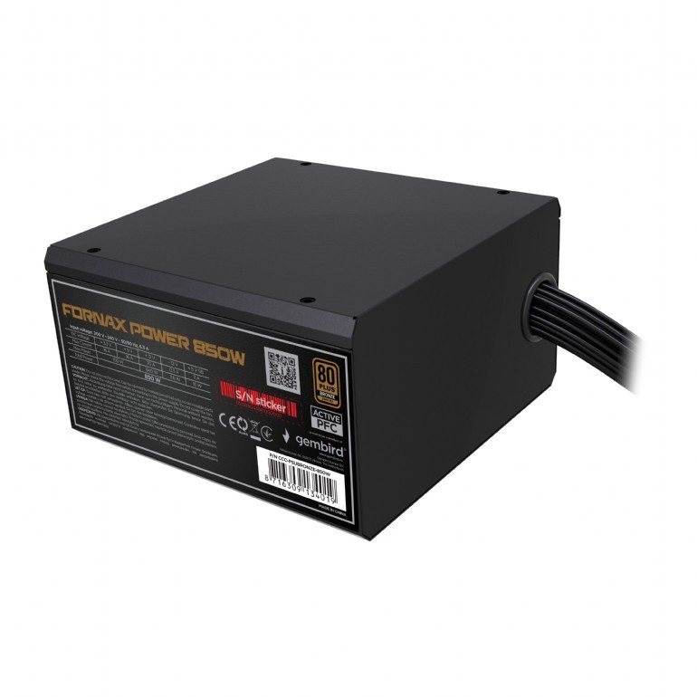 Zasilacz ATX 850W aktywne PFC 12 cm fan 80+Bronze color box