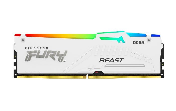 Pamięć DDR5 Fury Beast RGB 64GB(2*32GB)/5600Mhz CL36 biała 