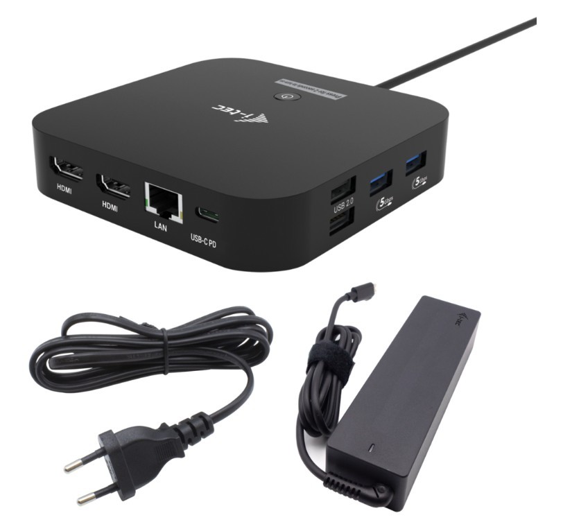 Stacja dokująca USB-C 2x HDMI Dock PD + Ładowarka 100W 