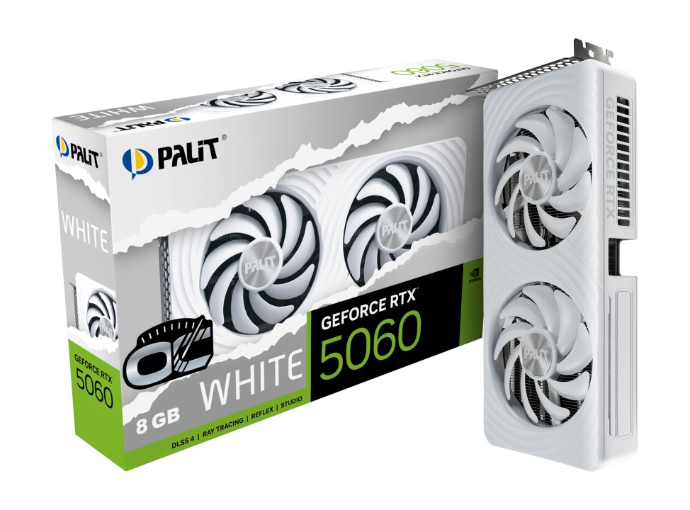 Karta graficzna GeForce RTX 5060 WHITE OC 8GB GDDR7 128bit 3DP/HDMI 