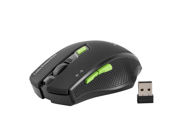 Mysz bezprzewodowa MY-04 2.4GHz 1800DPI optyczna czarna 