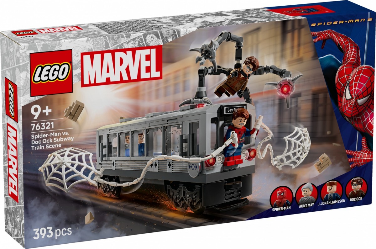 Klocki Super Heroes 76321 Spider-Man kontra Doc Ock - scena w metrze 