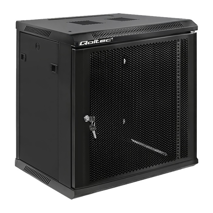 Szafa RACK 19 cali| 12U | 450 x 600 x 635 | Perforowane drzwi 