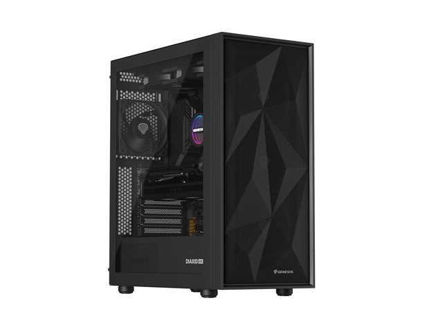 Obudowa Genesis Diaxid 605F MIDI TOWER USB-C Czarna 