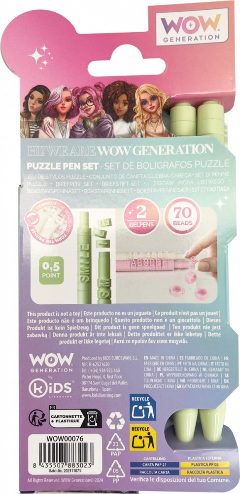 Zestaw 2 długopisów Puzzle 70 liter 