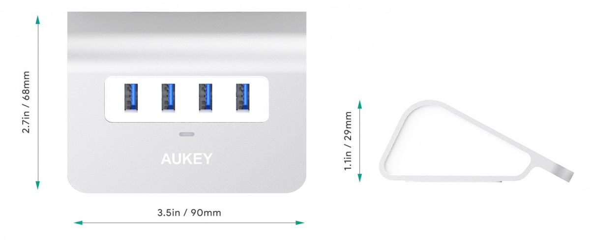 CB-H5 HUB USB aluminiowy HUB USB-A | 4xUSB 3.0 | 5Gbps