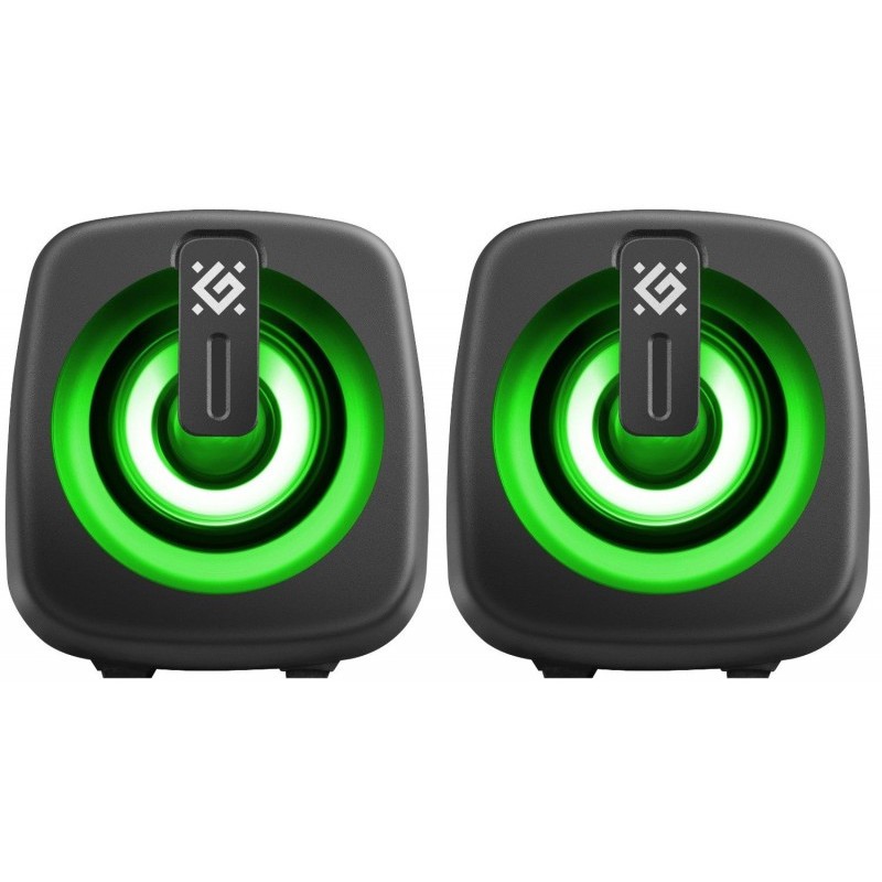 Głośniki komputerowe J1 2.0 6W LED USB czarne 