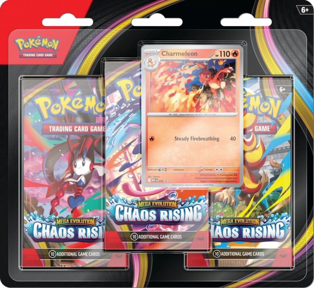 Karty Mega Evolution - Chaos Rising - 3-Pack Blister