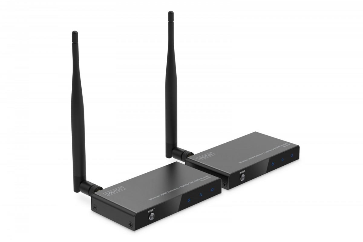 Przedłużacz/Extender splitter HDMI bezprzewodowy 100m 1080p 60Hz FHD 5GHz HDCP 1.3 (zestaw)