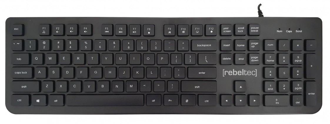 Klawiatura USB Full size Solidero Funkcje multimedialne 