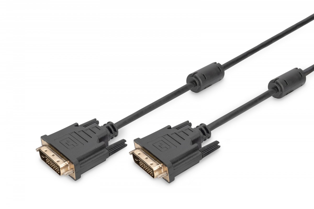 Kabel połączeniowy DVI-D DualLink WQXGA 30Hz Typ DVI-D (24+1)/DVI-D (24+1) M/M 3m Czarny