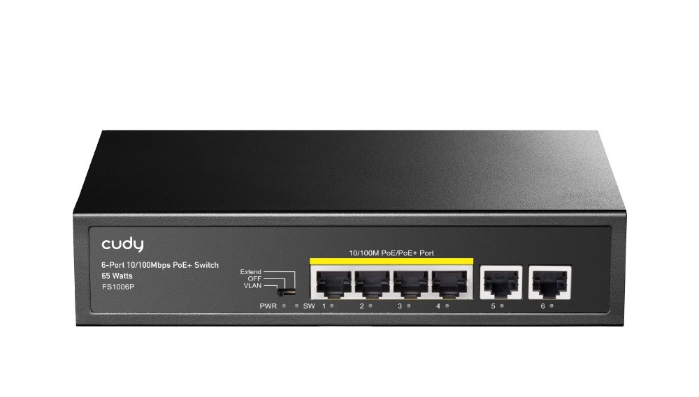 Przełącznik FS1006P 6xFE (4xPoE+) 65W 
