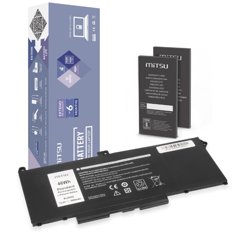 Bateria RJ40G Dell Latitude 5520 5420 Precision 3560 3000 mAh (46 Wh) 15.2V