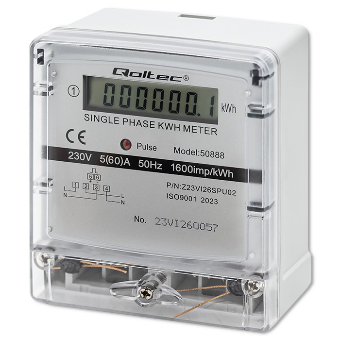 Jednofazowy elektroniczny licznik | miernik zużycia energii |    230V | LCD 