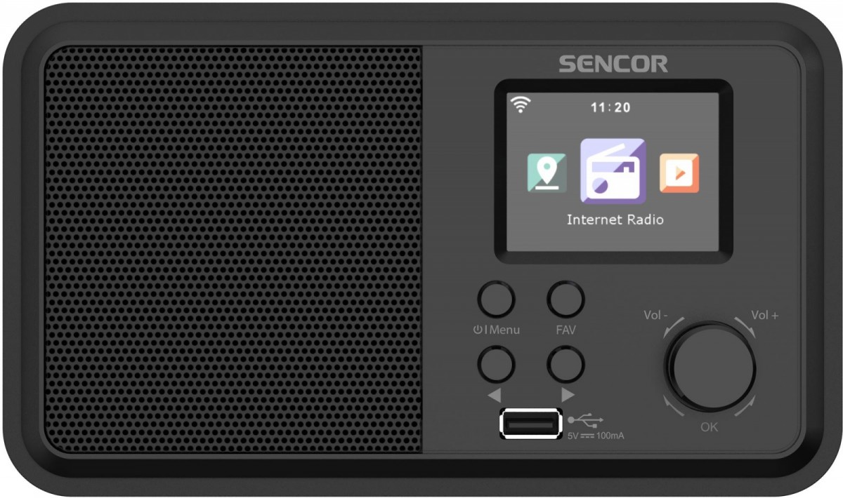 Radio Internetowe Moc 4W, WiFi,FM,DAB+,USB,Wys LCD 