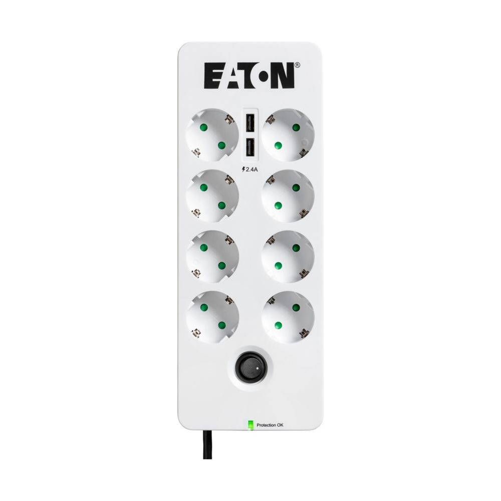Listwa zasilająca Protection Box 8 Tel@ USB DIN 