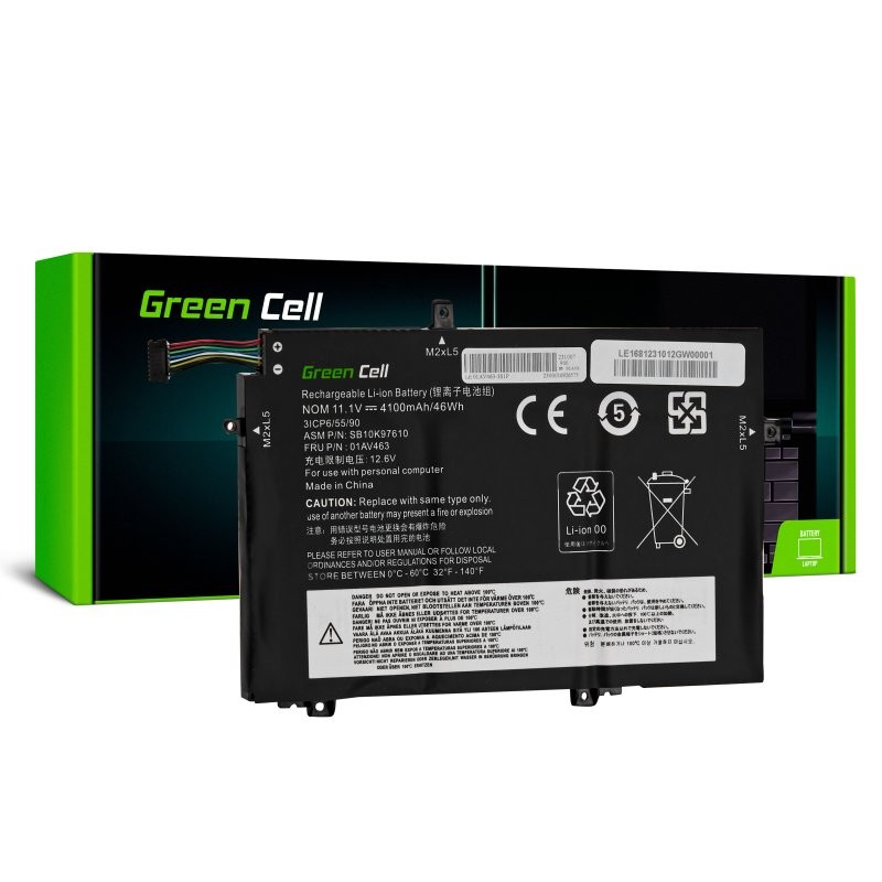 Bateria L17L3P52 11,1V 4100mAh do Lenovo ThinkPad L480 L580 L14 