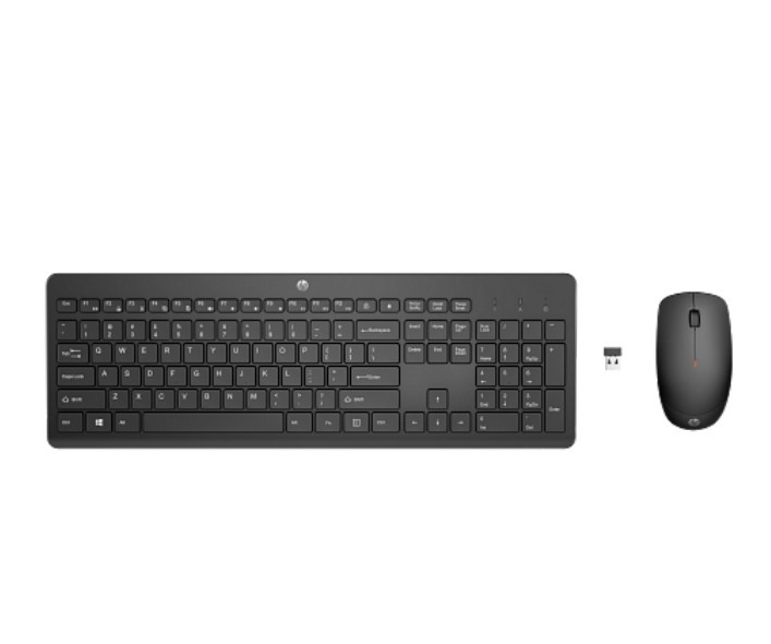 Klawiatura z myszą HP 230 Combo Bezprzewodowa Czarna 18H24AA#ABB 