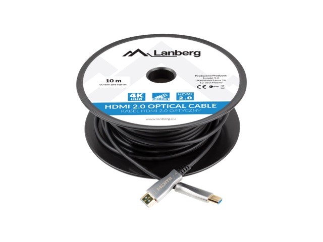 Kabel HDMI M/M v2. 10M czarny optyczny AOC 