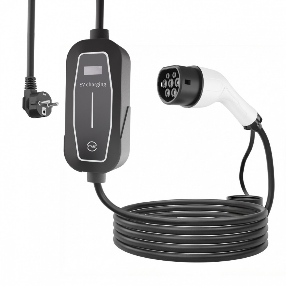 Mobilna ładowarka EV Schuko do typu 2, 16A, 1-fazowa    (3,7 kW), 10m