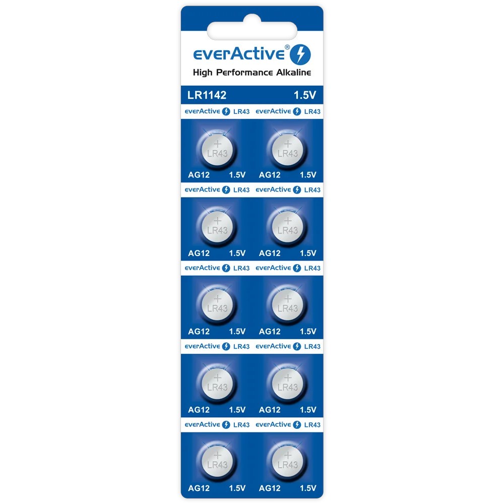 Baterie alkaliczne mini AG12/G12/LR1142/LR43 blister 10 szt. 