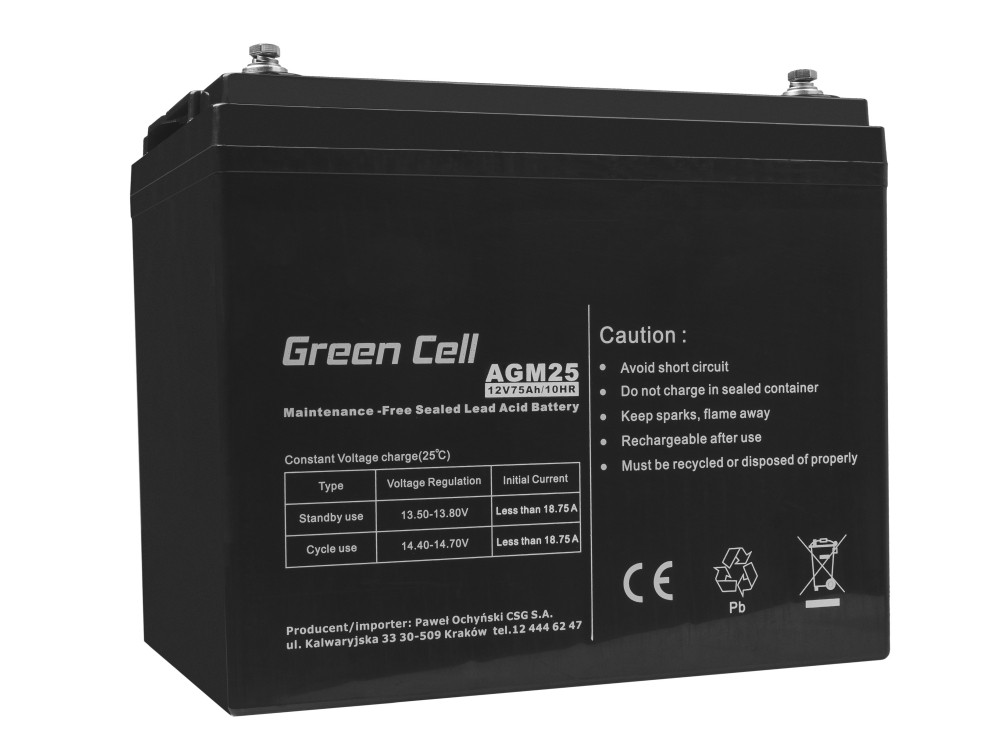 Akumulator AGM 12V 75Ah 