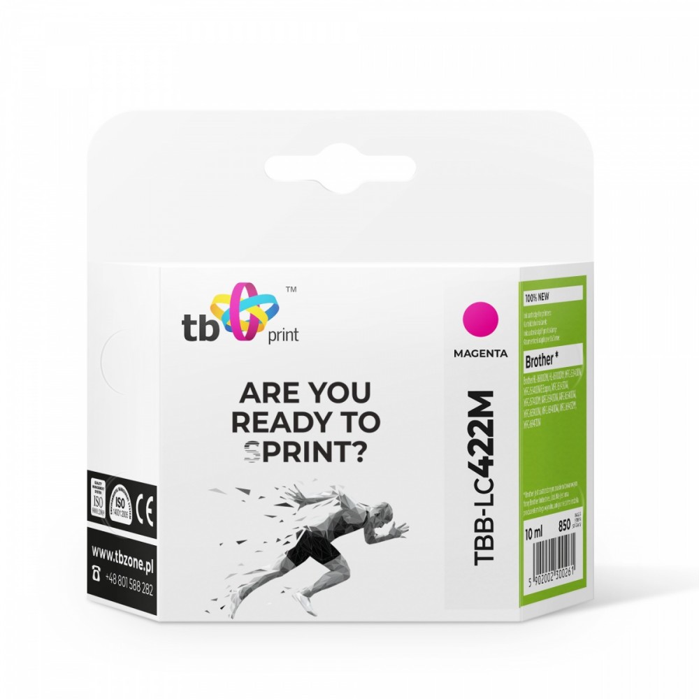 Tusz do Brother MFC-J5340DW TBB-LC422M 100% nowy magenta