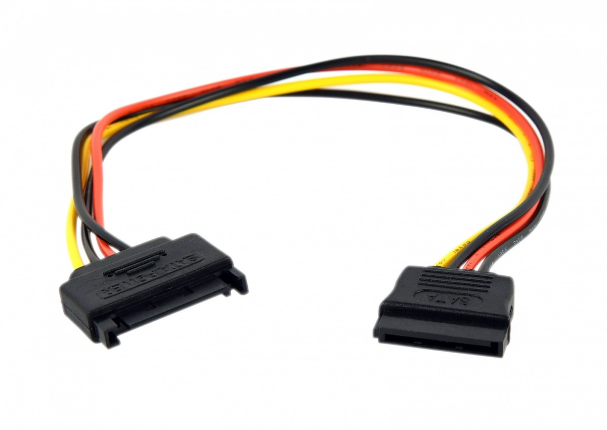 Przedłużacz SATA M/F 15PIN 30cm 