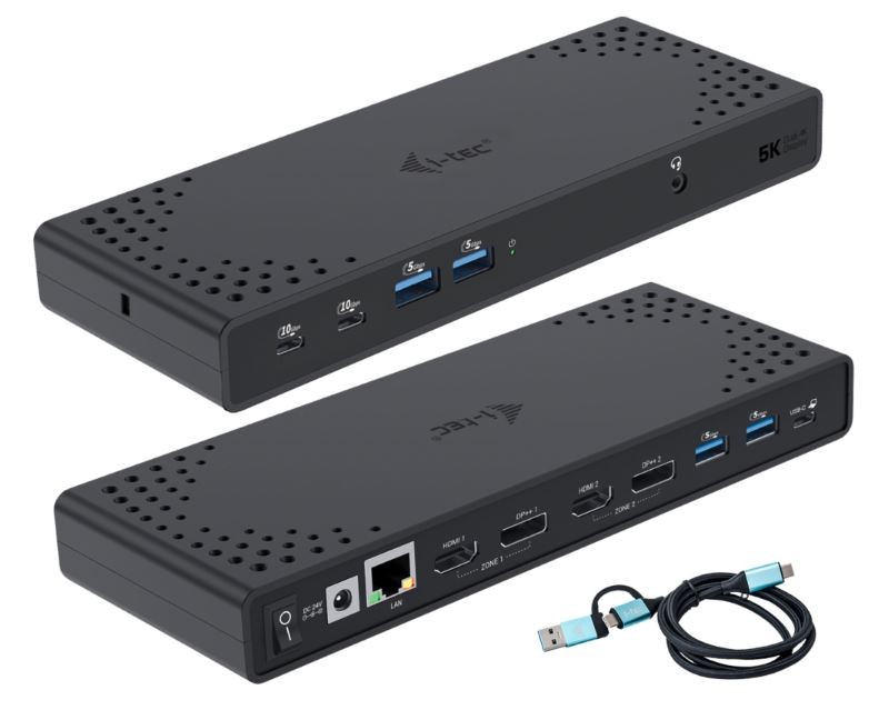 Stacja dokująca USB 3.0 / USB-C / Thunderbolt 3 Dual Display Gen2 + Power Delivery 100W 