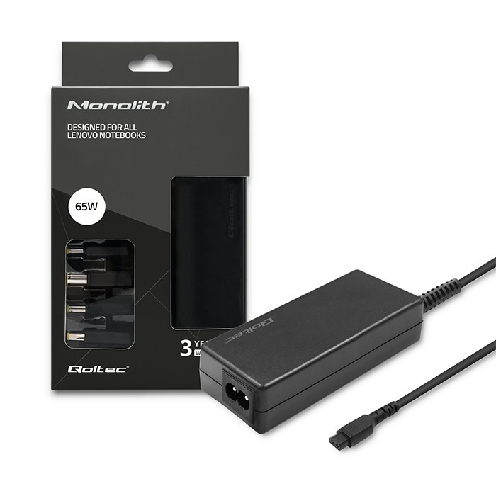 Zasilacz specjalizowany do Lenovo | 65W | 4 wtyczki |+kabel zasilający 