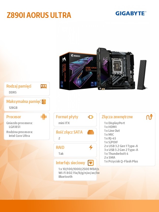 Płyta główna Z890I AORUS ULTRA