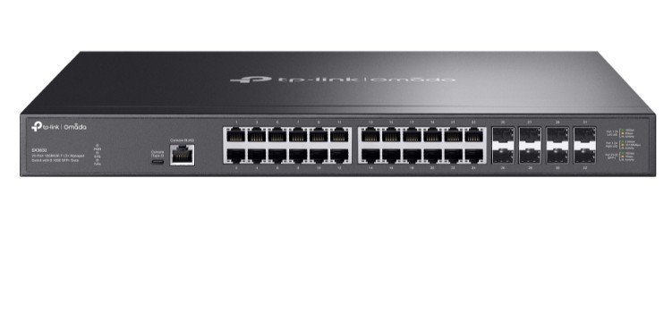 Przełącznik zarządzalny Omada SX3832  24-Port 10GBASE-T L2+ with 8 10GE  SFP+ Slots