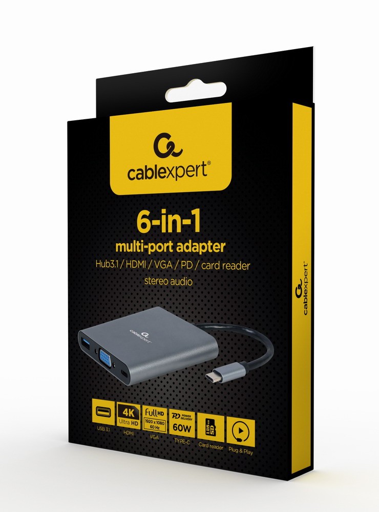Adapter USB-C Hub HDMI USB-C PD VGA USB 3.0 Audio Card 